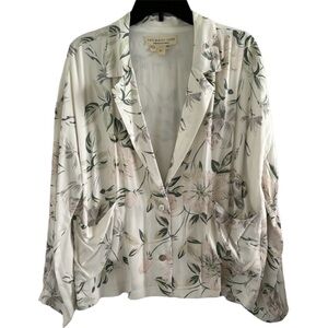 Saltwater LUXE Floral Blazer - White and Green